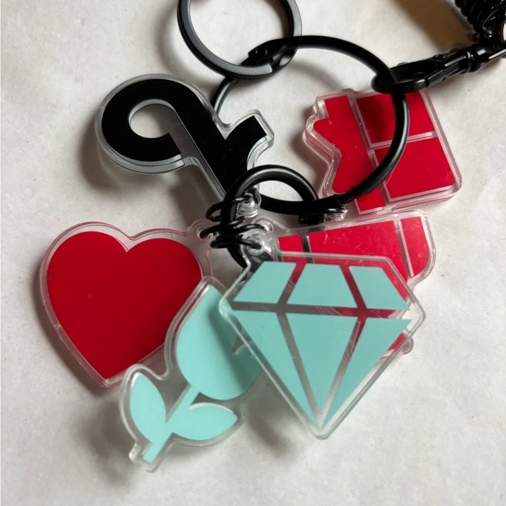 TikTok multi charm stretchy band key influencer chain